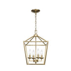 Home Decorators Collection Weyburn 4-Light Gold Farmhouse Chandelier Light