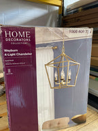 Home Decorators Collection Weyburn 4-Light Gold Farmhouse Chandelier Light