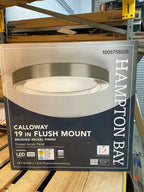 Calloway 19 in. Brushed Nickel Selectable LED Flush Mount