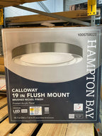 Calloway 19 in. Brushed Nickel Selectable LED Flush Mount