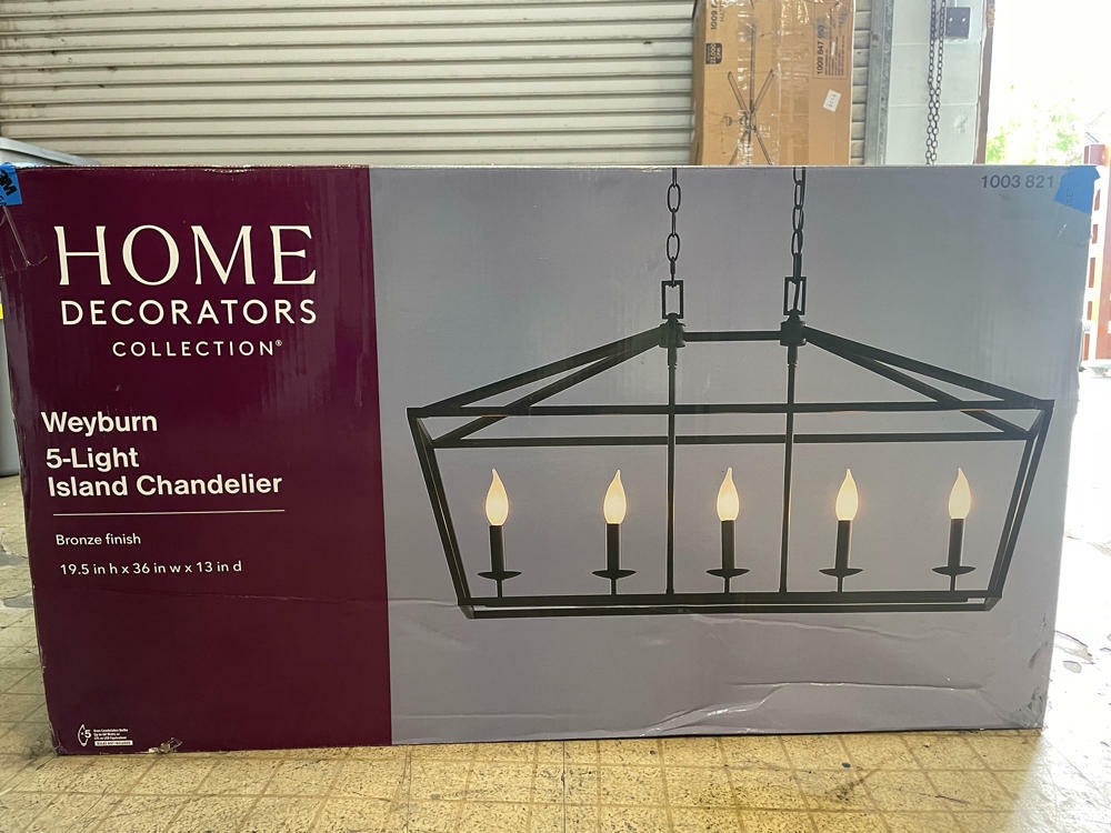 Weyburn 5-Light Bronze Caged Island Chandelier------Great deal