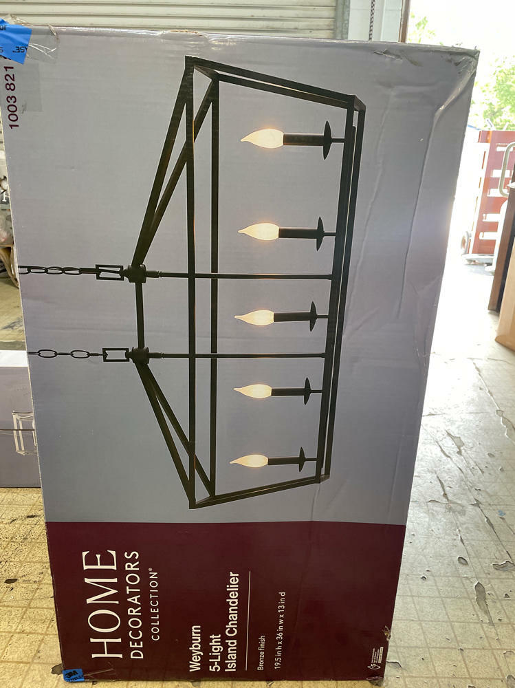 Weyburn 5-Light Bronze Caged Island Chandelier------Great deal