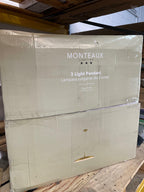 3-Light Brass Pendant Light Fixture with Metal Dome Shade