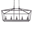 Weyburn 5-Light Bronze Caged Island Chandelier------Great deal