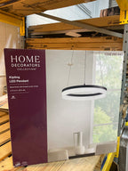 Home Decorators Collection Kipling 35-Watt Integrated LED Black Modern Pendant