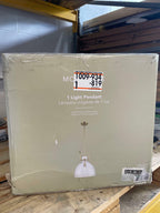 1-Light Gold Oversized Pendant Light Fixture with Clear Glass Shade