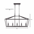 Weyburn 5-Light Bronze Caged Island Chandelier------Great deal