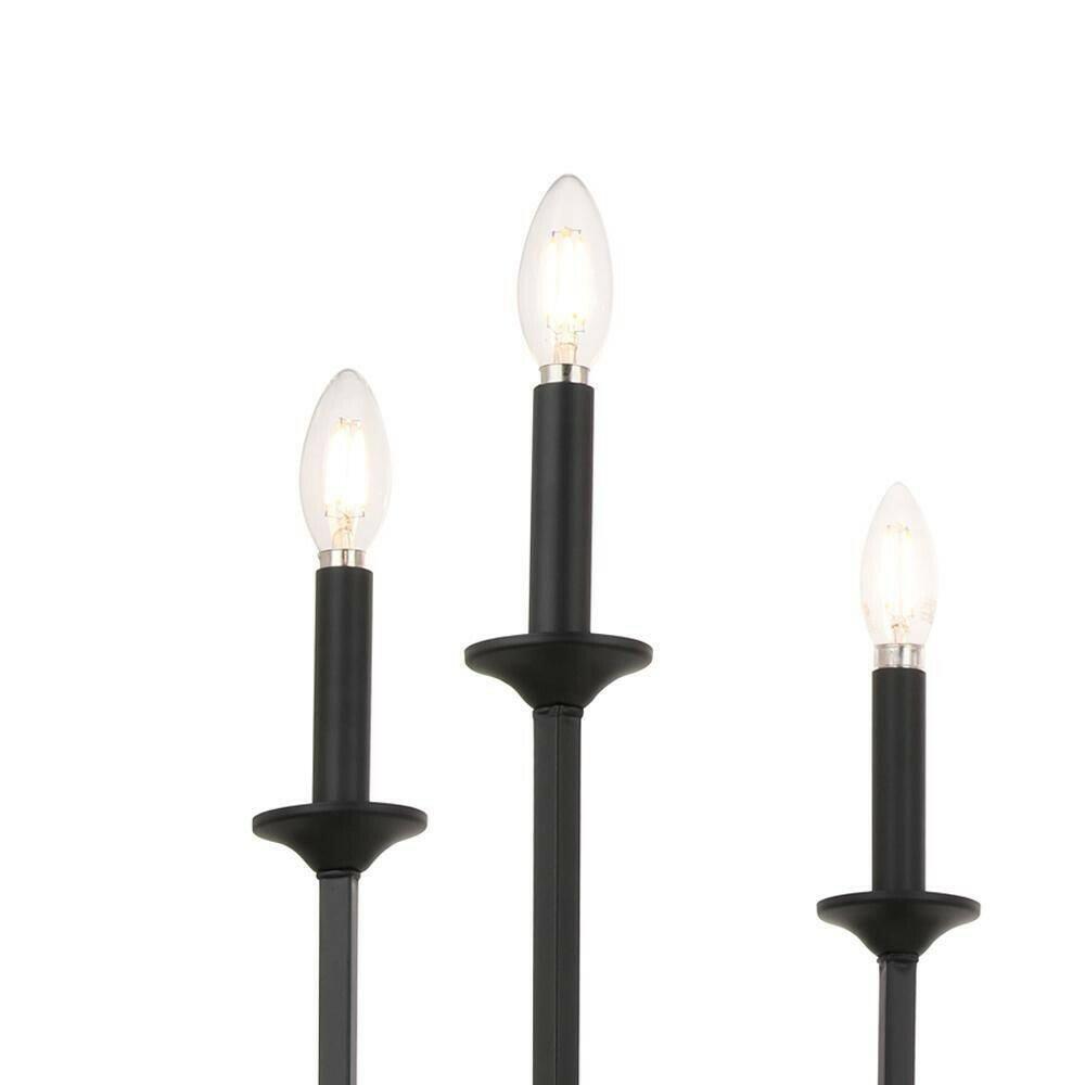 Hampton Bay Highgate 6-Light Matte Black Chandelier 27 in x 28.3 in