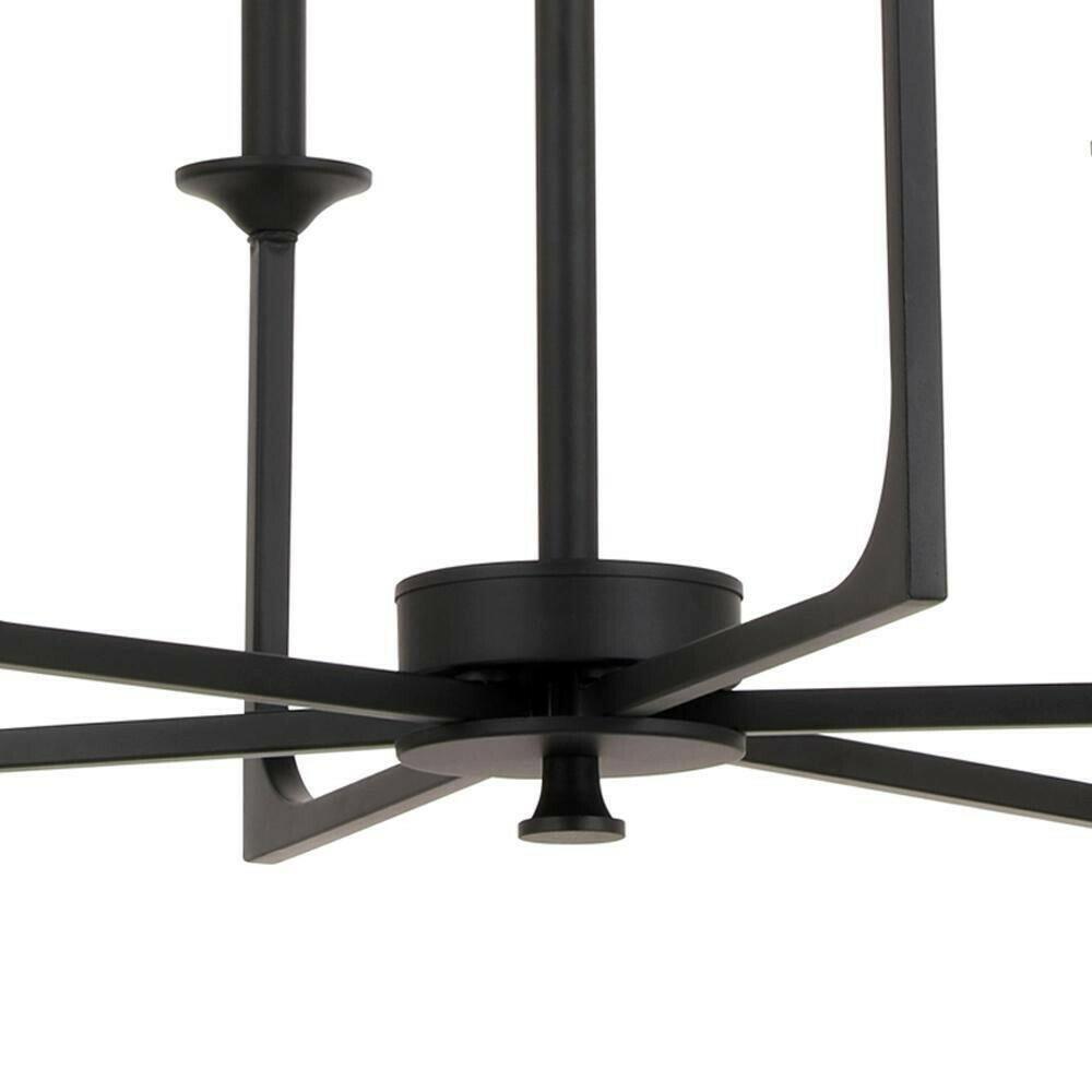 Hampton Bay Highgate 6-Light Matte Black Chandelier 27 in x 28.3 in