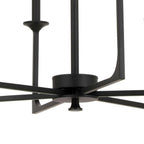 Hampton Bay Highgate 6-Light Matte Black Chandelier 27 in x 28.3 in
