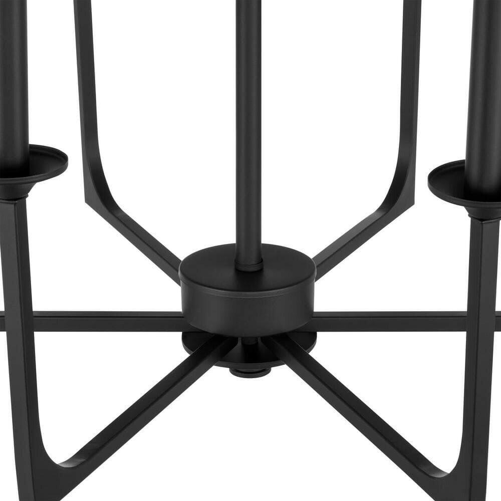 Hampton Bay Highgate 6-Light Matte Black Chandelier 27 in x 28.3 in