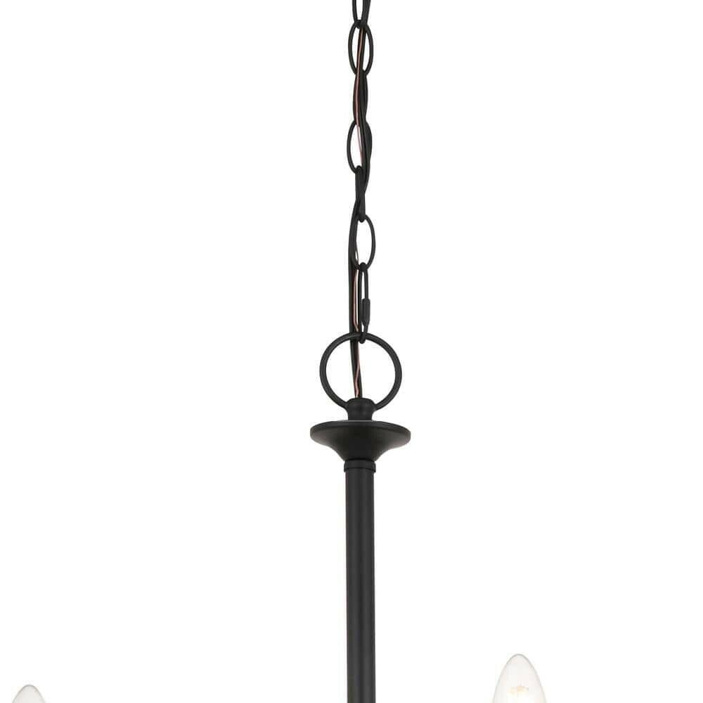 Hampton Bay Highgate 6-Light Matte Black Chandelier 27 in x 28.3 in