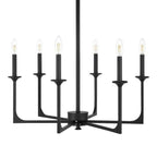 Hampton Bay Highgate 6-Light Matte Black Chandelier 27 in x 28.3 in