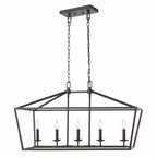 Weyburn 5-Light Bronze Caged Island Chandelier------Great deal