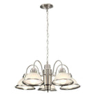 Hampton Bay Lighting, Hampton Bay Halophane 5Light Frosted Glass Shade Brushed Nickel Finish Chandelier, 44115