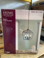 Home Decorators Collection 4- Light Bronze Caged Chandelier