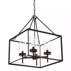 Hampton Bay Lainey 4-Light Bronze Chandelier Light Fixture with Clear Glass Shades