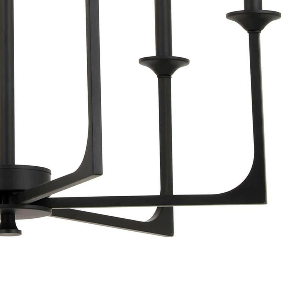 Hampton Bay Highgate 6-Light Matte Black Chandelier 27 in x 28.3 in