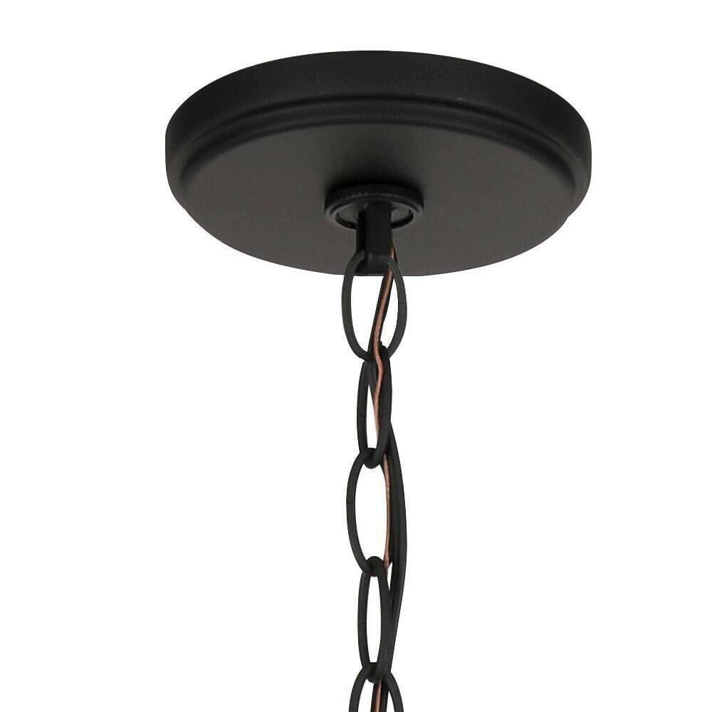 Hampton Bay Highgate 6-Light Matte Black Chandelier 27 in x 28.3 in
