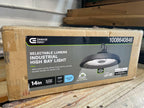 CE 14 in. LED Lumen Changing 400/600/750-Watt Equivalence Round High Bay Matte