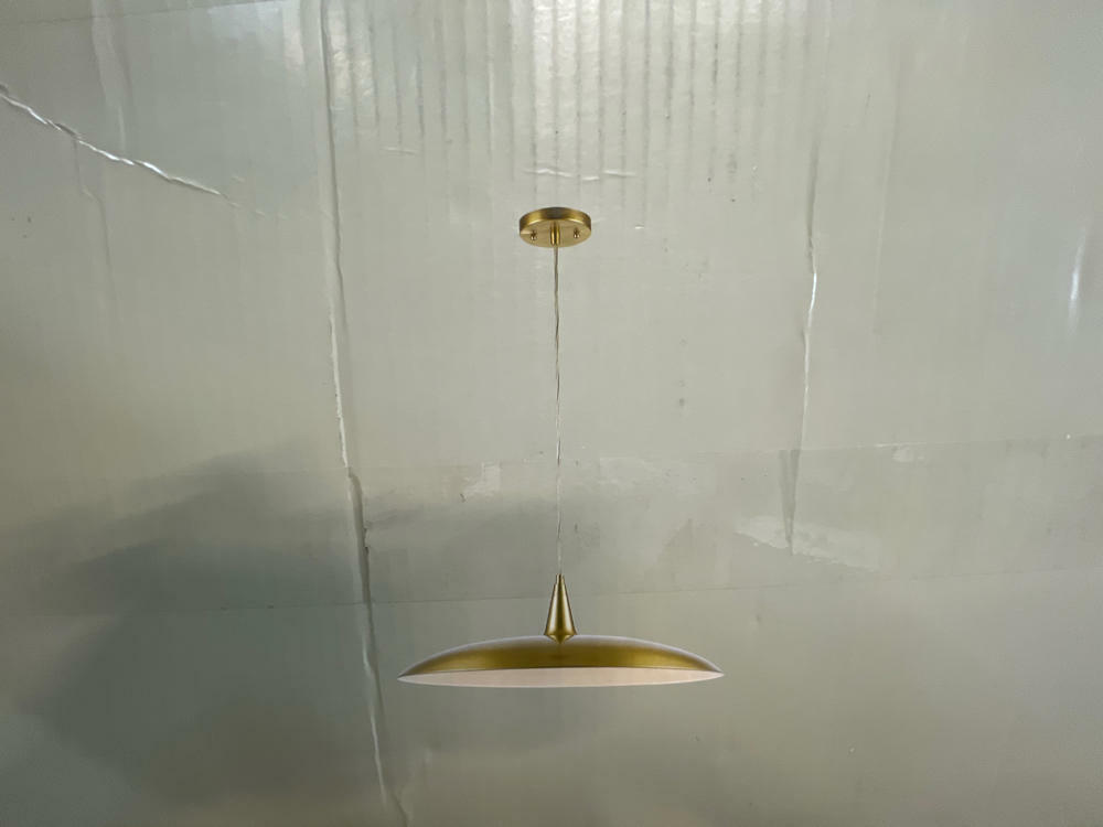 3-Light Brass Pendant Light Fixture with Metal Dome Shade