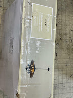 4-Light Black and Gold Chandelier Light Fixture with Metal Shade