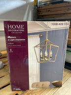 Home Decorators Collection Weyburn 4-Light Gold Farmhouse Chandelier Light