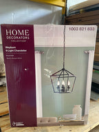 Home Decorators Collection 4- Light Bronze Caged Chandelier