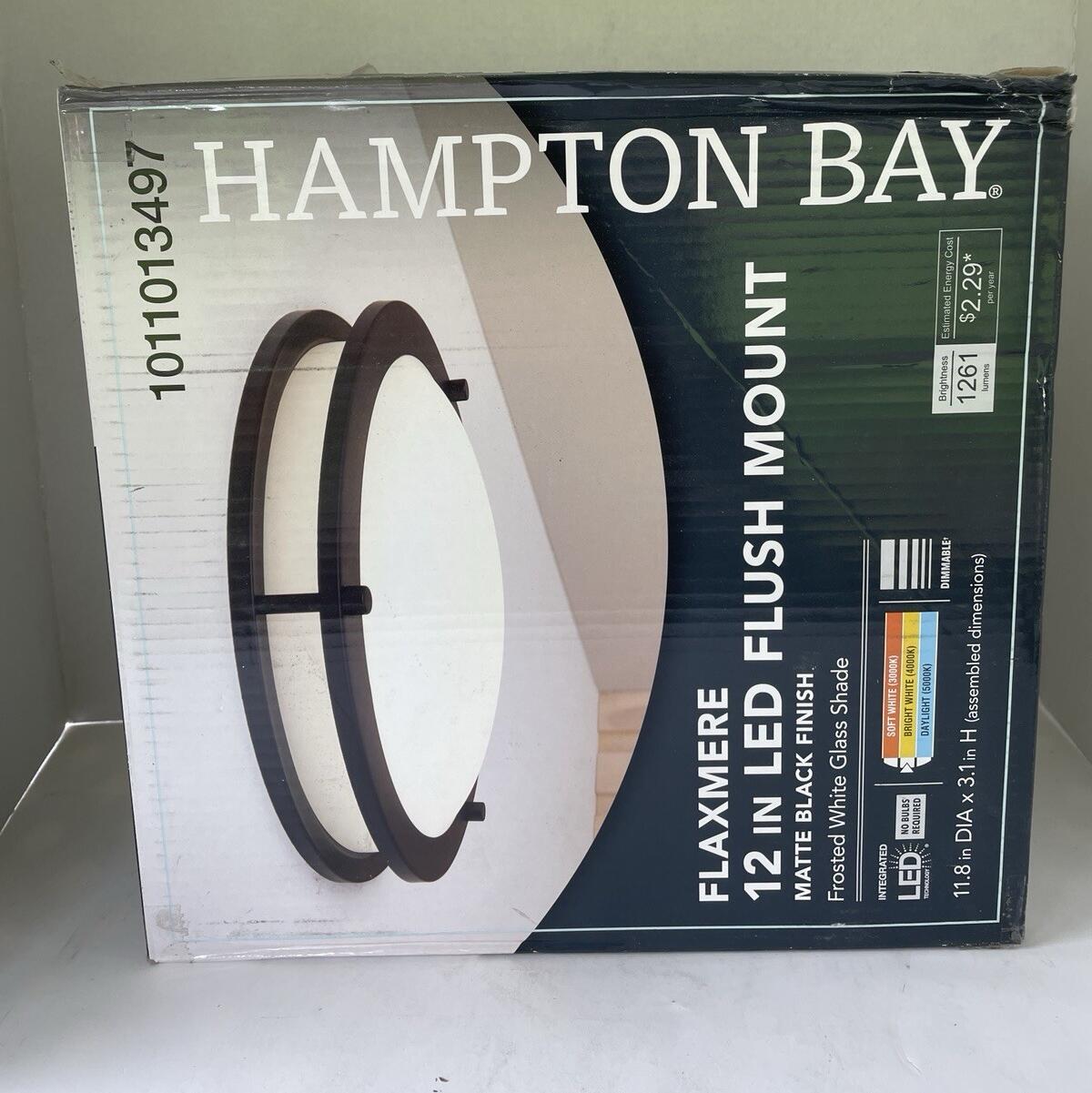 Flaxmere 14 in. Modern Matte Black Selectable CCT Integrated LED Flush Mount for Kitchens