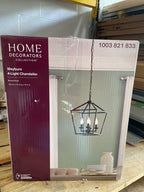 Home Decorators Collection 4- Light Bronze Caged Chandelier