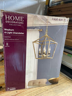 Home Decorators Collection Weyburn 4-Light Gold Farmhouse Chandelier Light