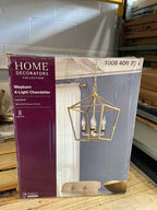 Home Decorators Collection Weyburn 4-Light Gold Farmhouse Chandelier Light