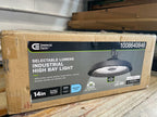 CE 14 in. LED Lumen Changing 400/600/750-Watt Equivalence Round High Bay Matte