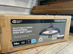CE 14 in. LED Lumen Changing 400/600/750-Watt Equivalence Round High Bay Matte