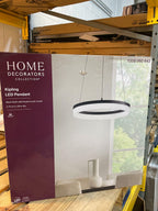 Home Decorators Collection Kipling 35-Watt Integrated LED Black Modern Pendant