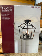 Hampton Bay Lighting Weyburn 16.5 in. 4-Light Bronze Semi-Flush Mount