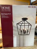 Hampton Bay Lighting Weyburn 16.5 in. 4-Light Bronze Semi-Flush Mount