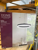 Home Decorators Collection Kipling 35-Watt Integrated LED Black Modern Pendant