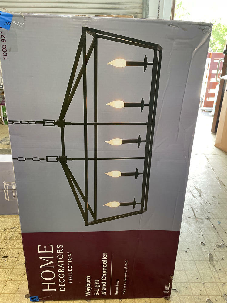 Weyburn 5-Light Bronze Caged Island Chandelier------Great deal