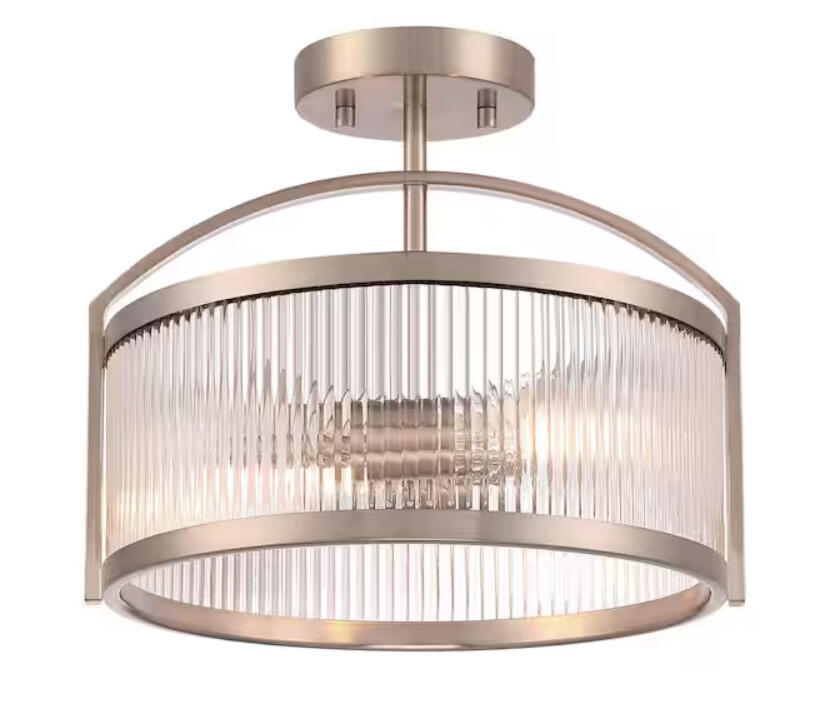 12 in. Gold Semi-Flush Mount