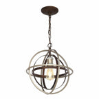 Home Decorators Collection 27030 1-Light Bronze & Champagne Pewter Mini Pendant