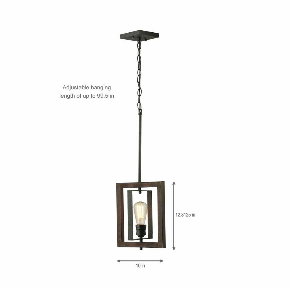 Palermo Grove 10 in. 1-Light Gilded Iron Kitchen Island Mini-Pendant