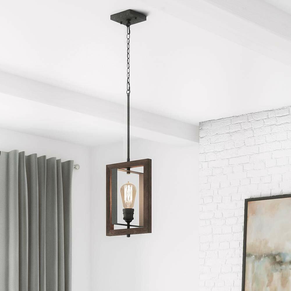 Palermo Grove 10 in. 1-Light Gilded Iron Kitchen Island Mini-Pendant