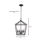 Home Decorators Collection 4- Light Bronze Caged Chandelier