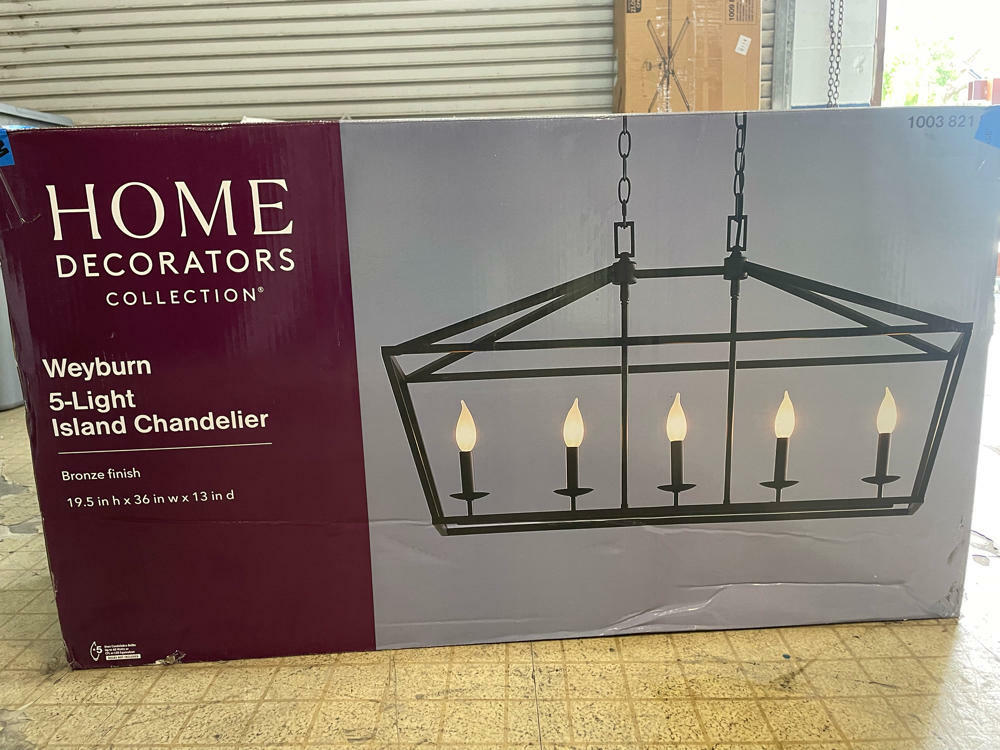 Weyburn 5-Light Bronze Caged Island Chandelier------Great deal