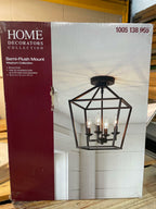 Hampton Bay Lighting Weyburn 16.5 in. 4-Light Bronze Semi-Flush Mount