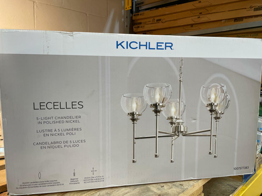 Kichler Lighting 5-Light Chandelier in Polished Nickel