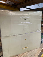 3-Light Brass Pendant Light Fixture with Metal Dome Shade