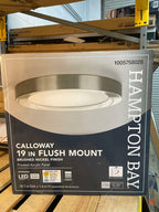 Calloway 19 in. Brushed Nickel Selectable LED Flush Mount