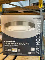 Calloway 19 in. Brushed Nickel Selectable LED Flush Mount
